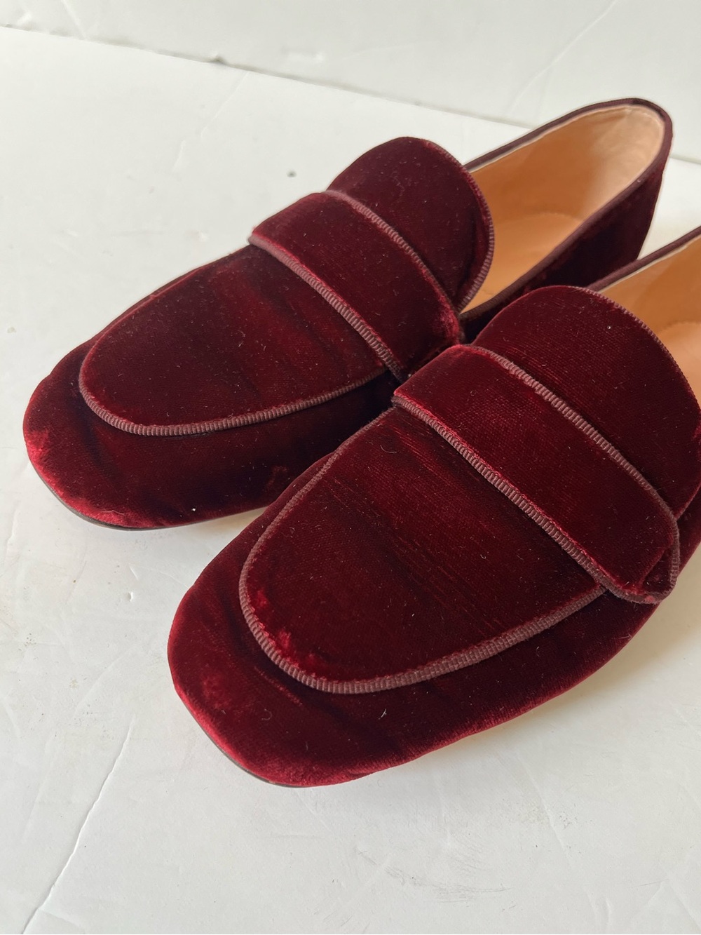 J.crew Velvet Penny Loafers in Deep Burgundy size 7 - Picture 10 of 11